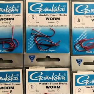 Gamakatsu Red Worm Hooks